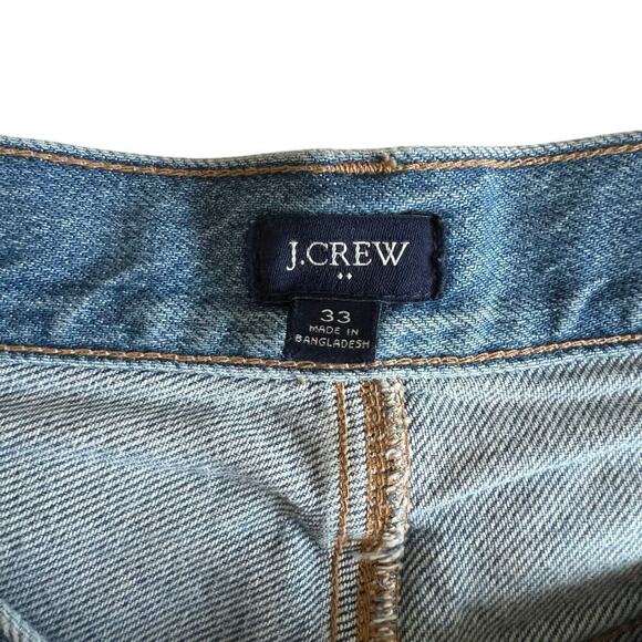 J.Crew Factory Women’s Denim Cutoff Shorts Sz 33 Distressed Raw Hem High Rise - Picture 3 of 7